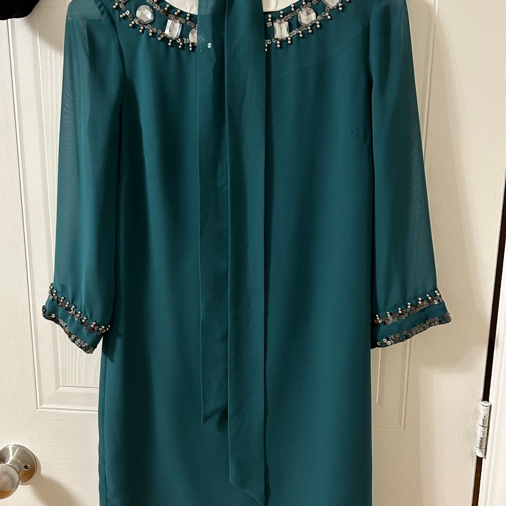 Chic turquoise dress - Picture 3 of 10